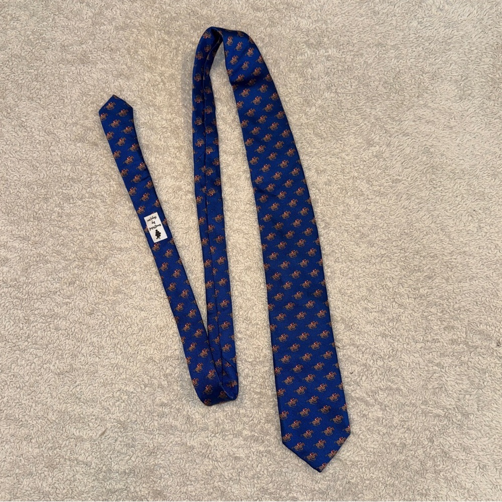 Men's Vineyard Vines Blue Patterned Silk Tie - 143rd Kentucky Derby